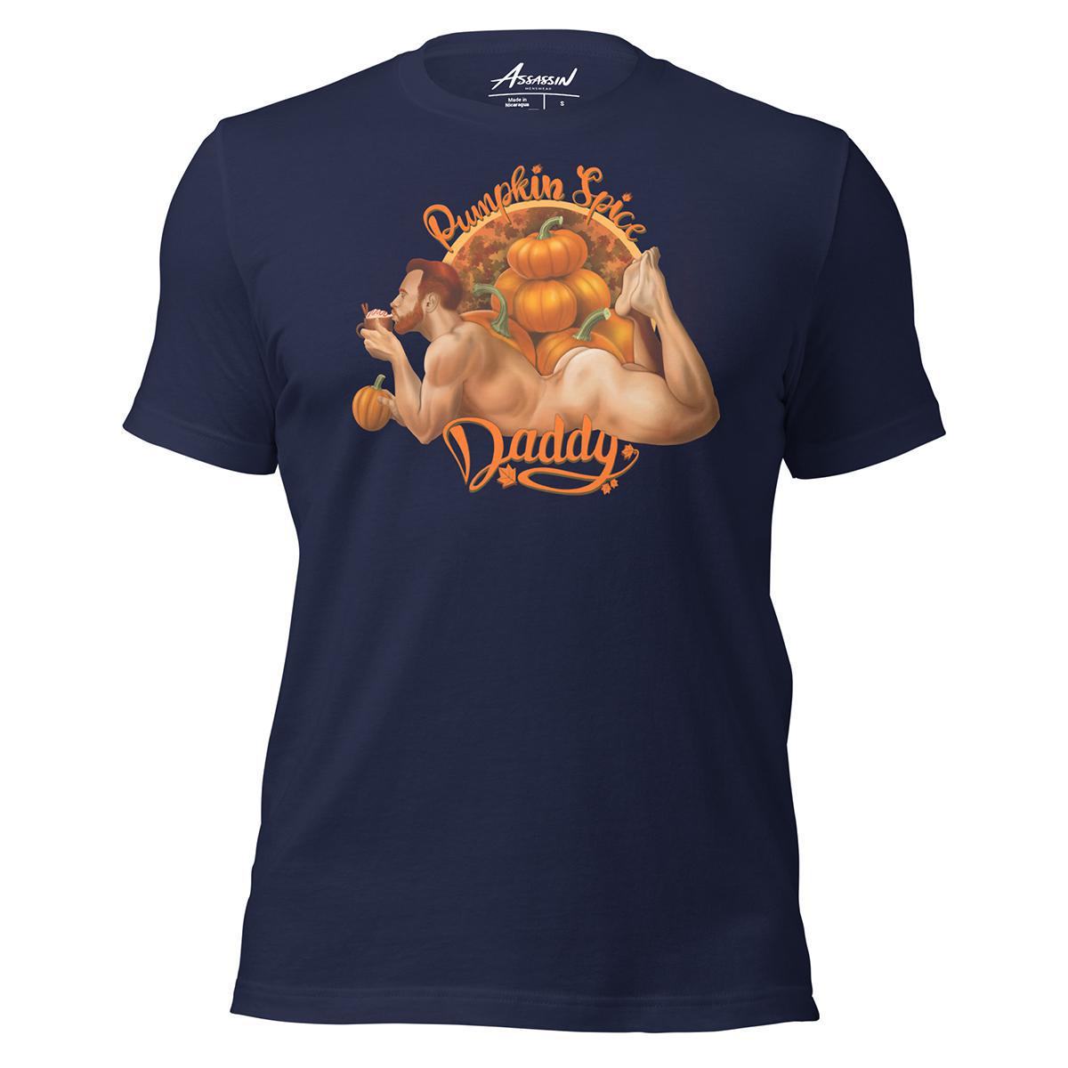 Pumpkin Spice Daddy Navy T-Shirt
