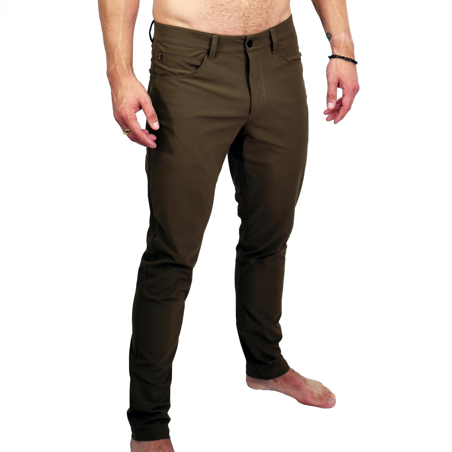 Khaki Light Weight 5-Pocket Tech Pants
