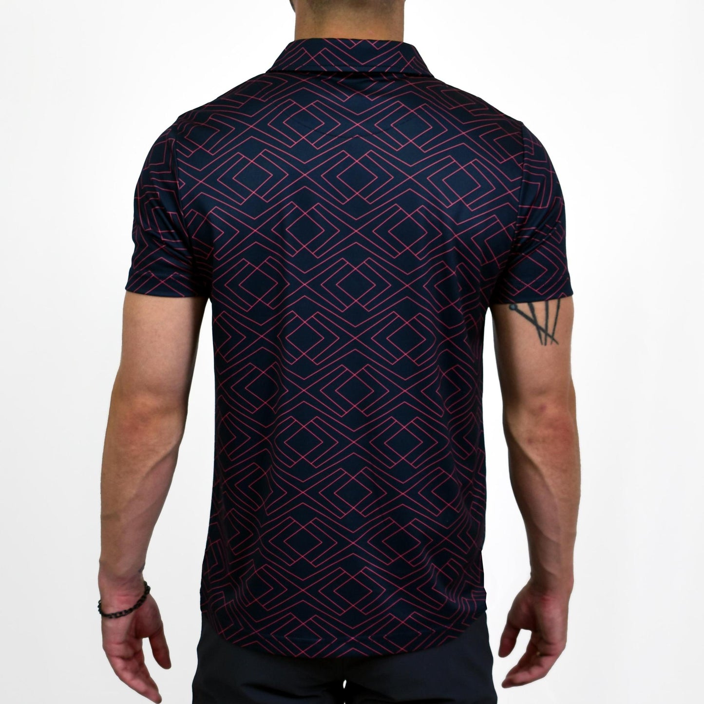 Geo X's Navy/Pink Short Sleeve Polo Shirt