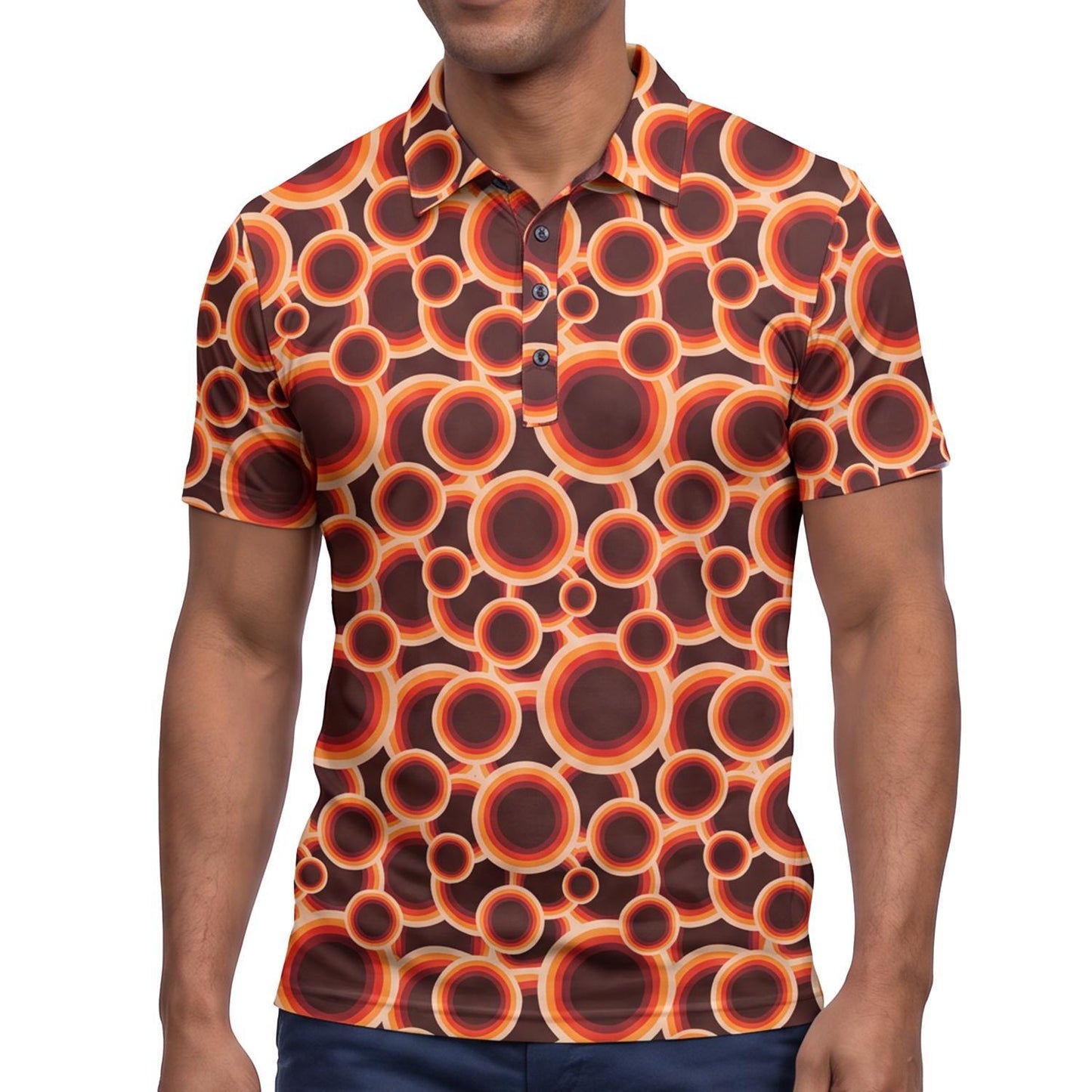 Lava Bubbles Short Sleeve Polo Shirt