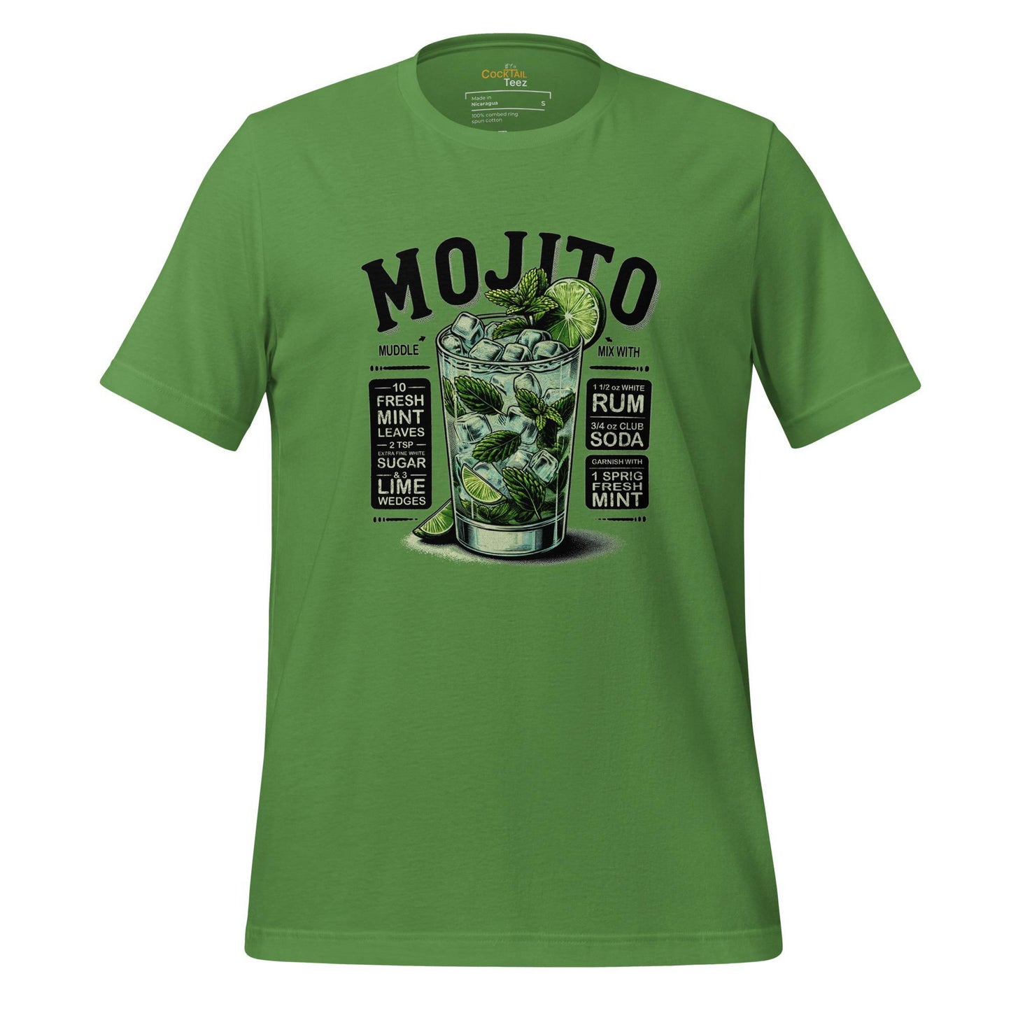 Mojito Cocktail Leaf Green T-Shirt