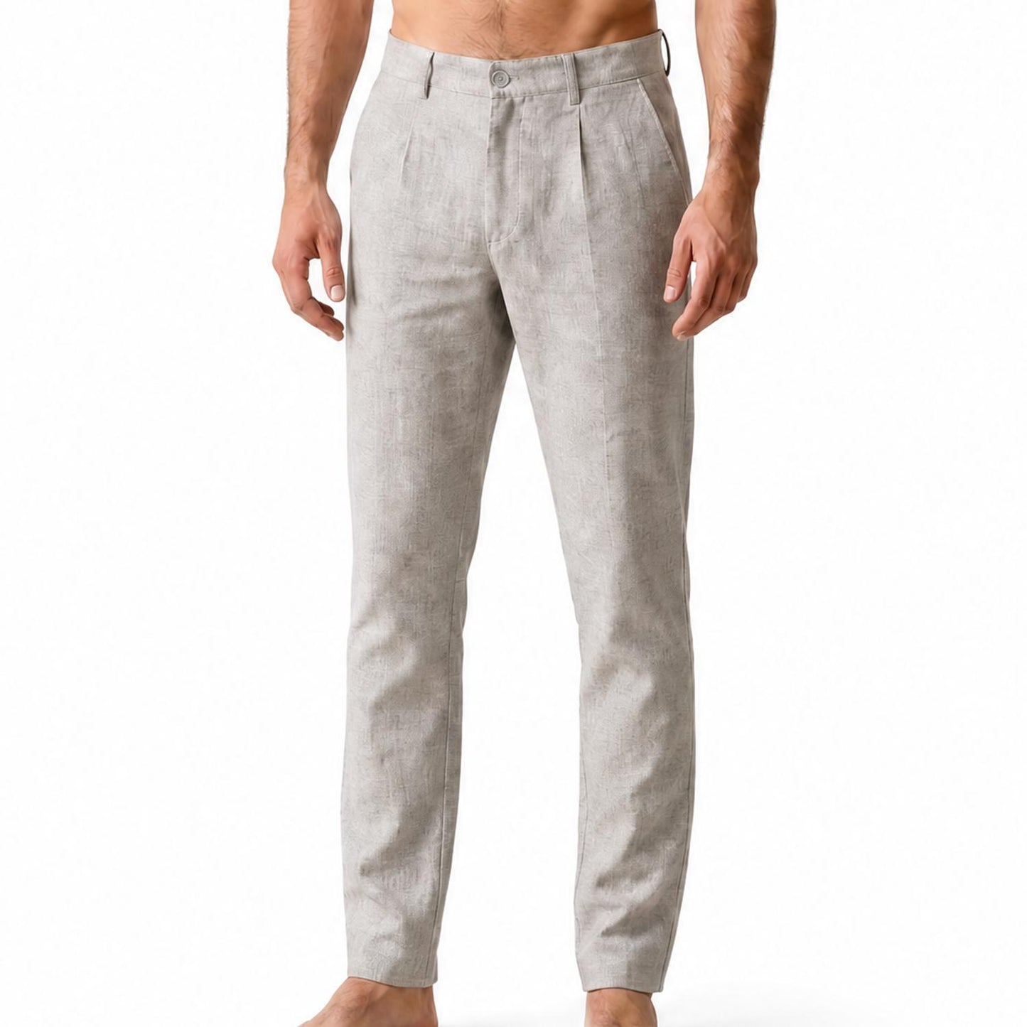 Grey Lightweight Linen Pants