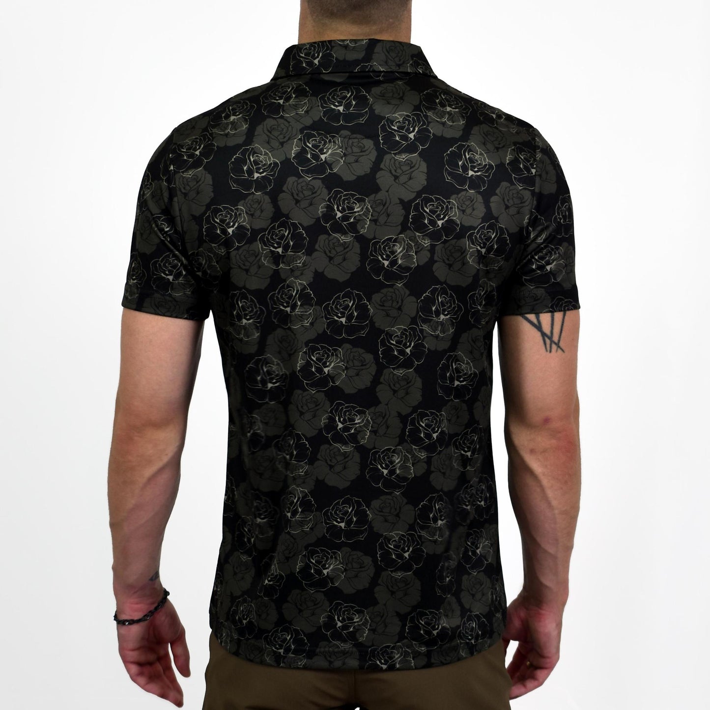 Subtle Roses Short Sleeve Polo Shirt