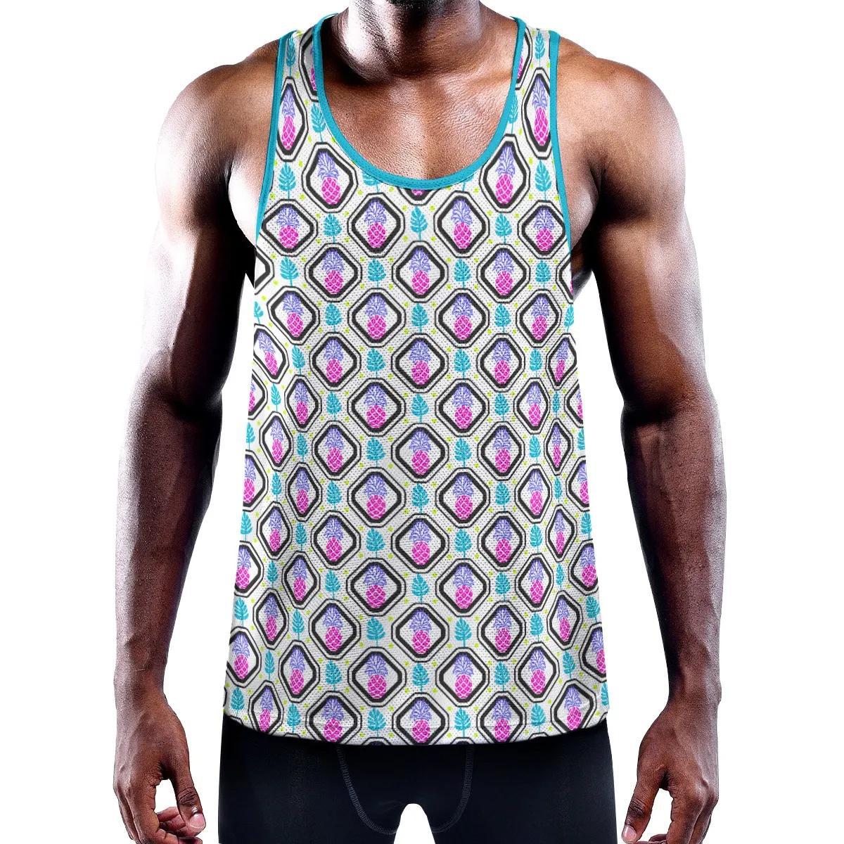 Pineapplez Print Y-Back Tank