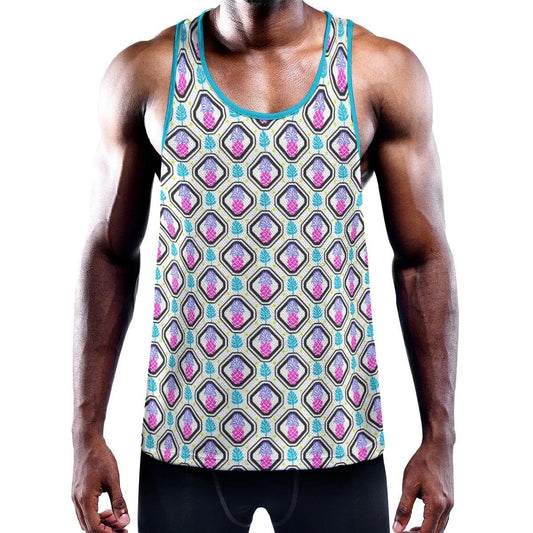 Pineapplez Print Y-Back Tank