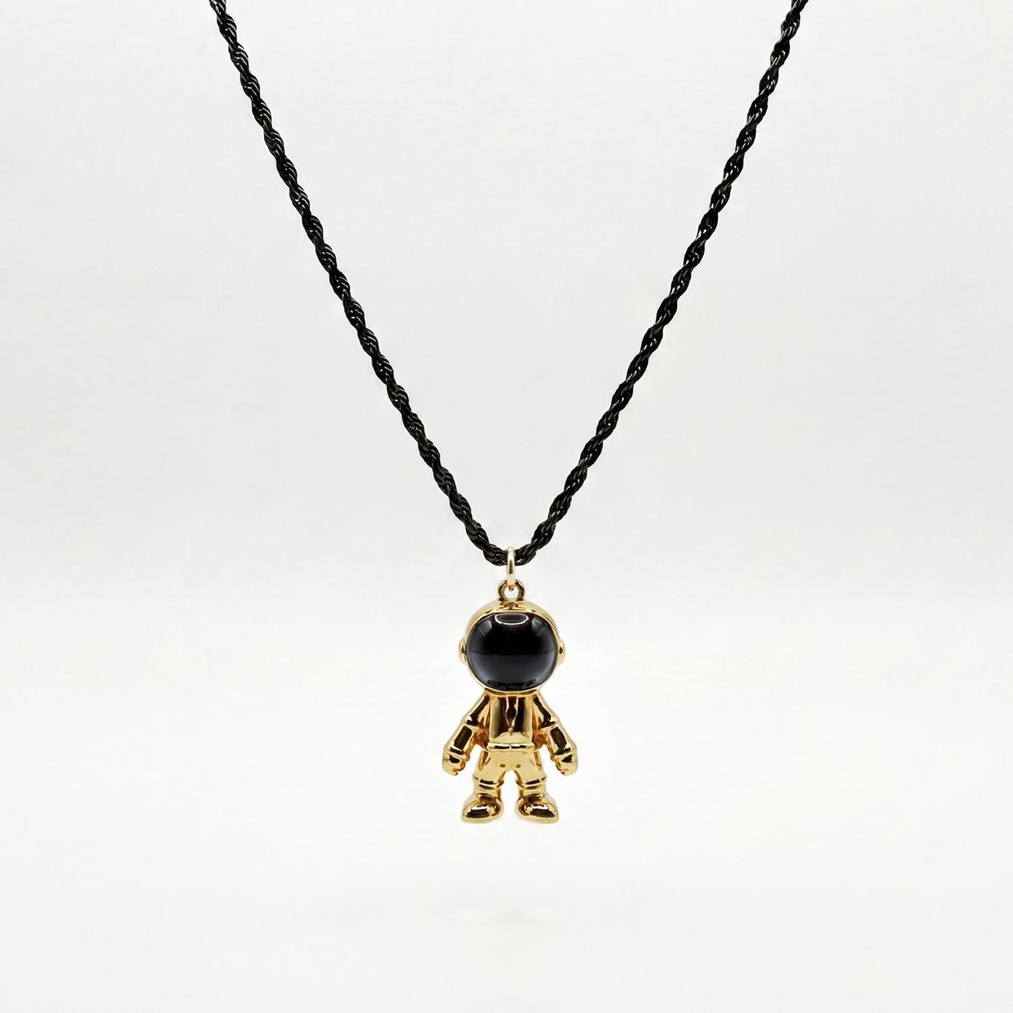 Metallic Spaceman Pendant Necklace