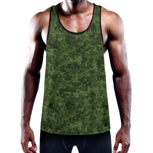 Green Camouflage Y-Back Racer Tank
