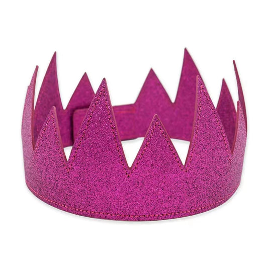 Purple Glitter Crown Hat