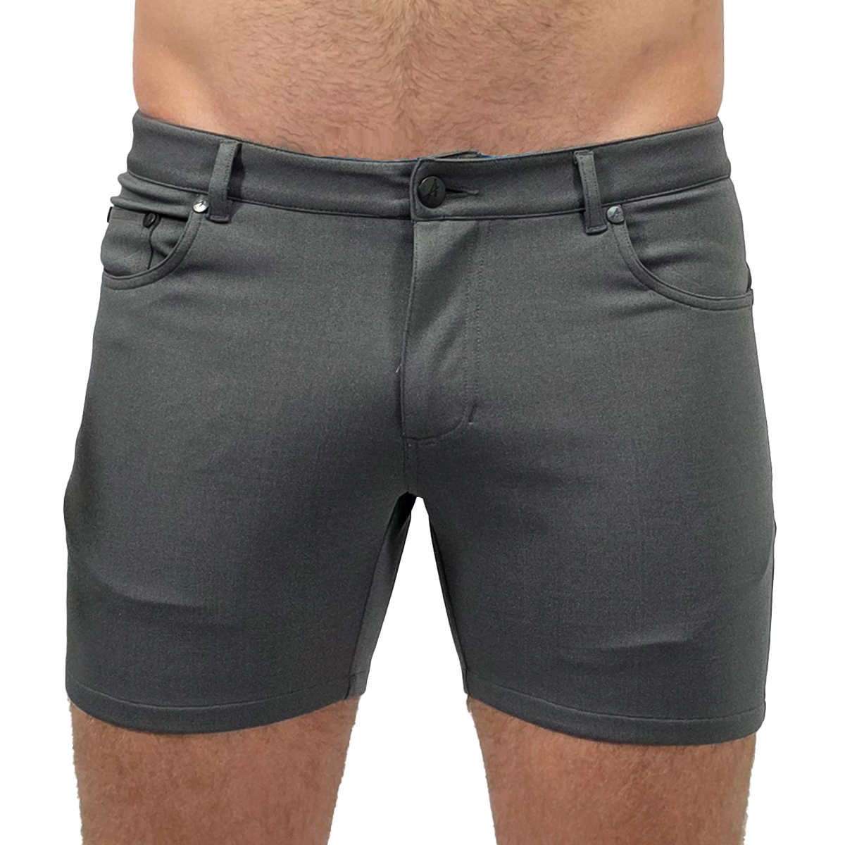 Charcoal Grey 5" Super Stretch Shorts