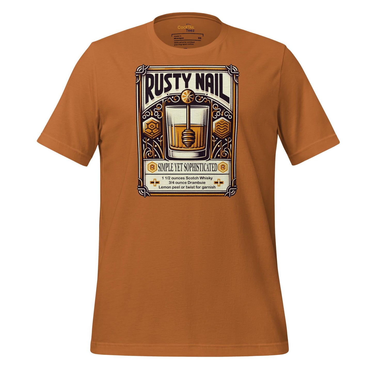 Rusty Nail Cocktail Orange T-Shirt