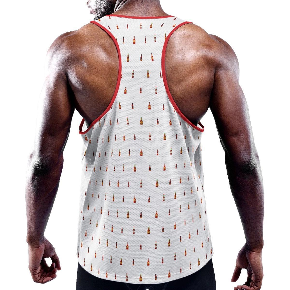 Hot Sauce White/Red Y-Back Racer Tank