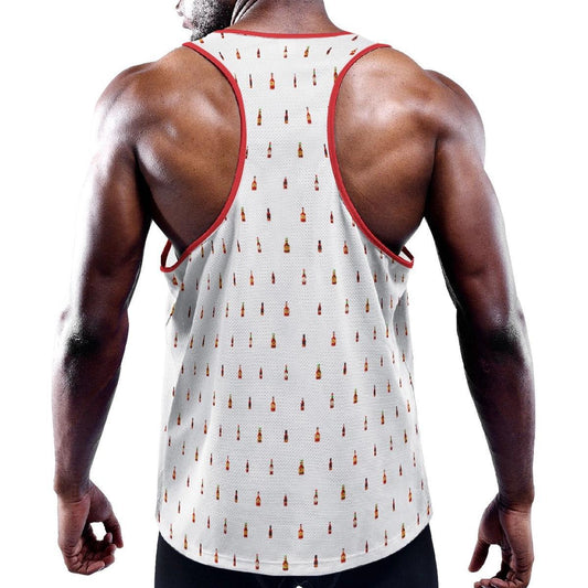 Hot Sauce White/Red Y-Back Racer Tank