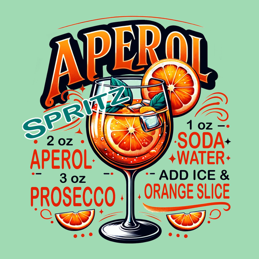 Aperol Spritz Cocktail Mint Green T-Shirt
