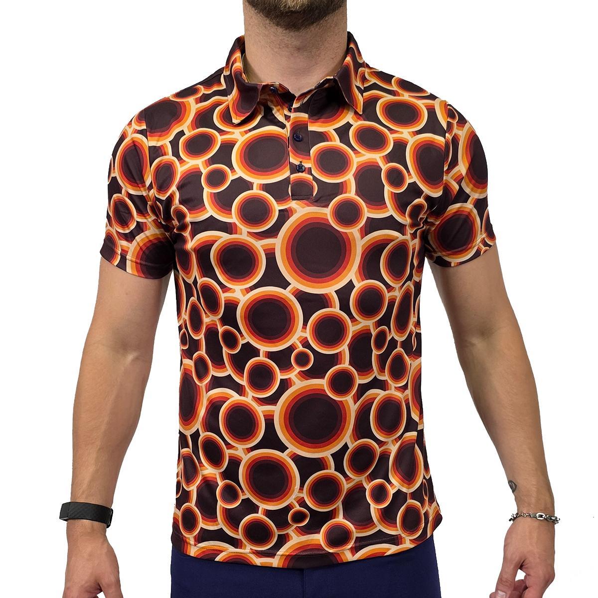 Lava Bubbles Short Sleeve Polo Shirt