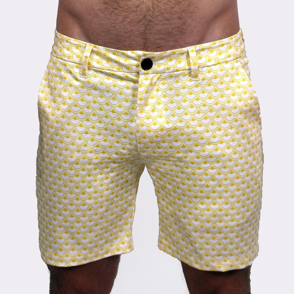 Yellow Scales 7" Slim Chino Shorts