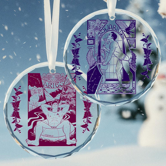 The Zodiac Collection 3" Glass Holiday Ornament