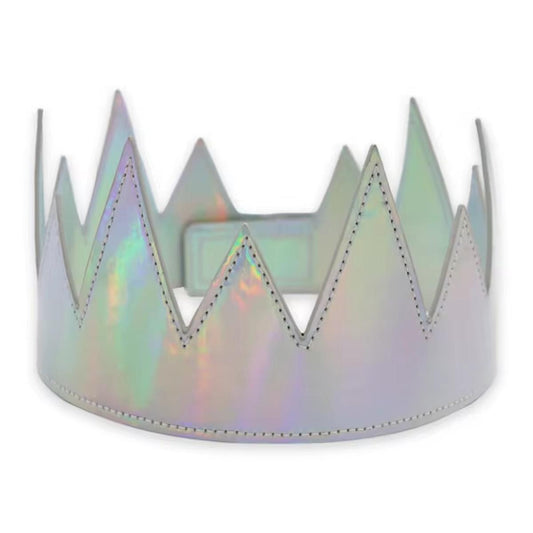 Silver Iridescent Crown Hat