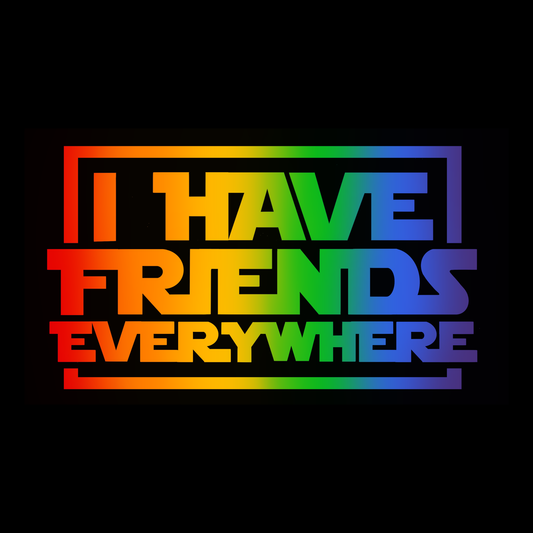 I Have Friends Everywhere Pride Heather Black T-Shirt