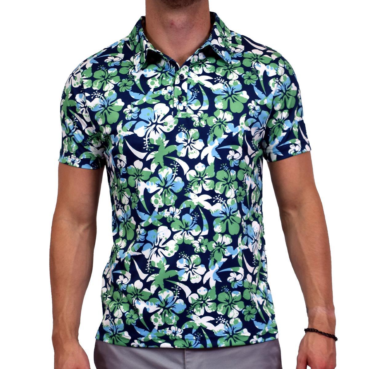 Blue Hawaii Short Sleeve Polo Shirt