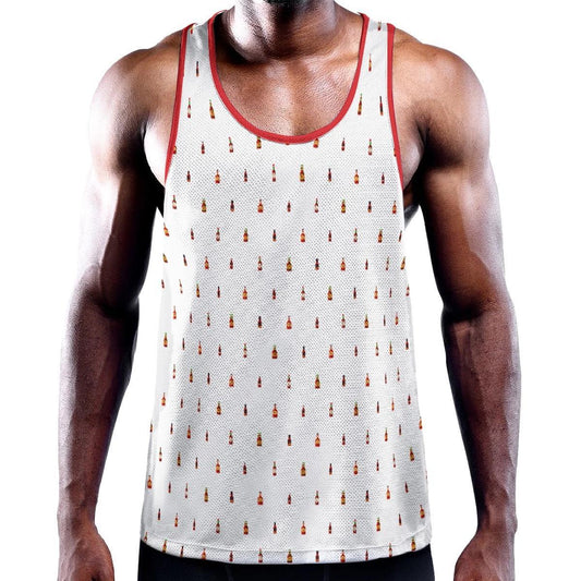Hot Sauce White/Red Y-Back Racer Tank from Assassin Menswear