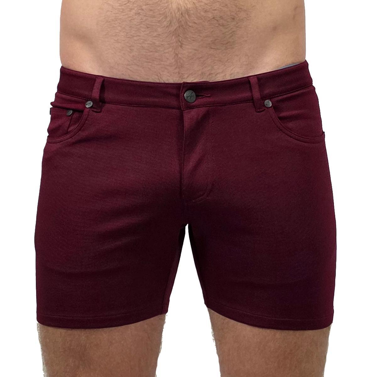 Burgundy 5" Super Stretch Shorts