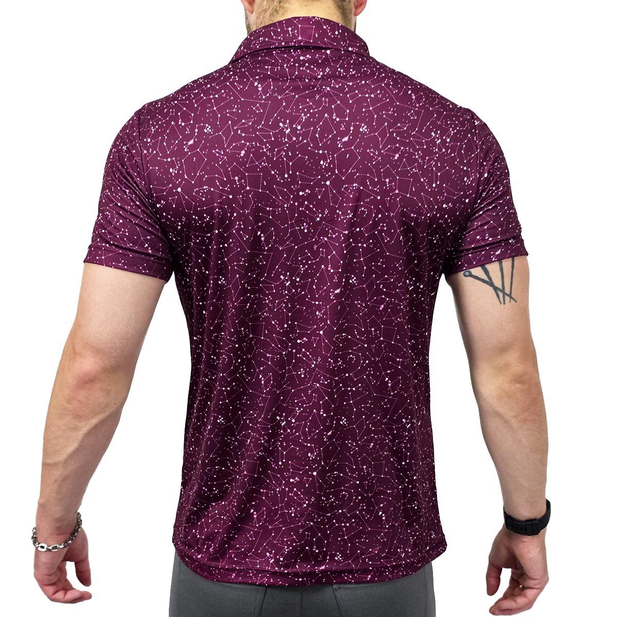 Starry Night Short Sleeve Polo Shirt