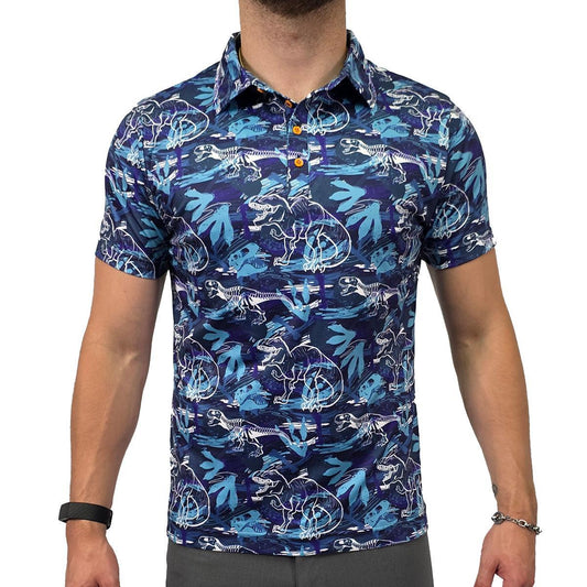 Dinosaur Tracks Short Sleeve Polo Shirt
