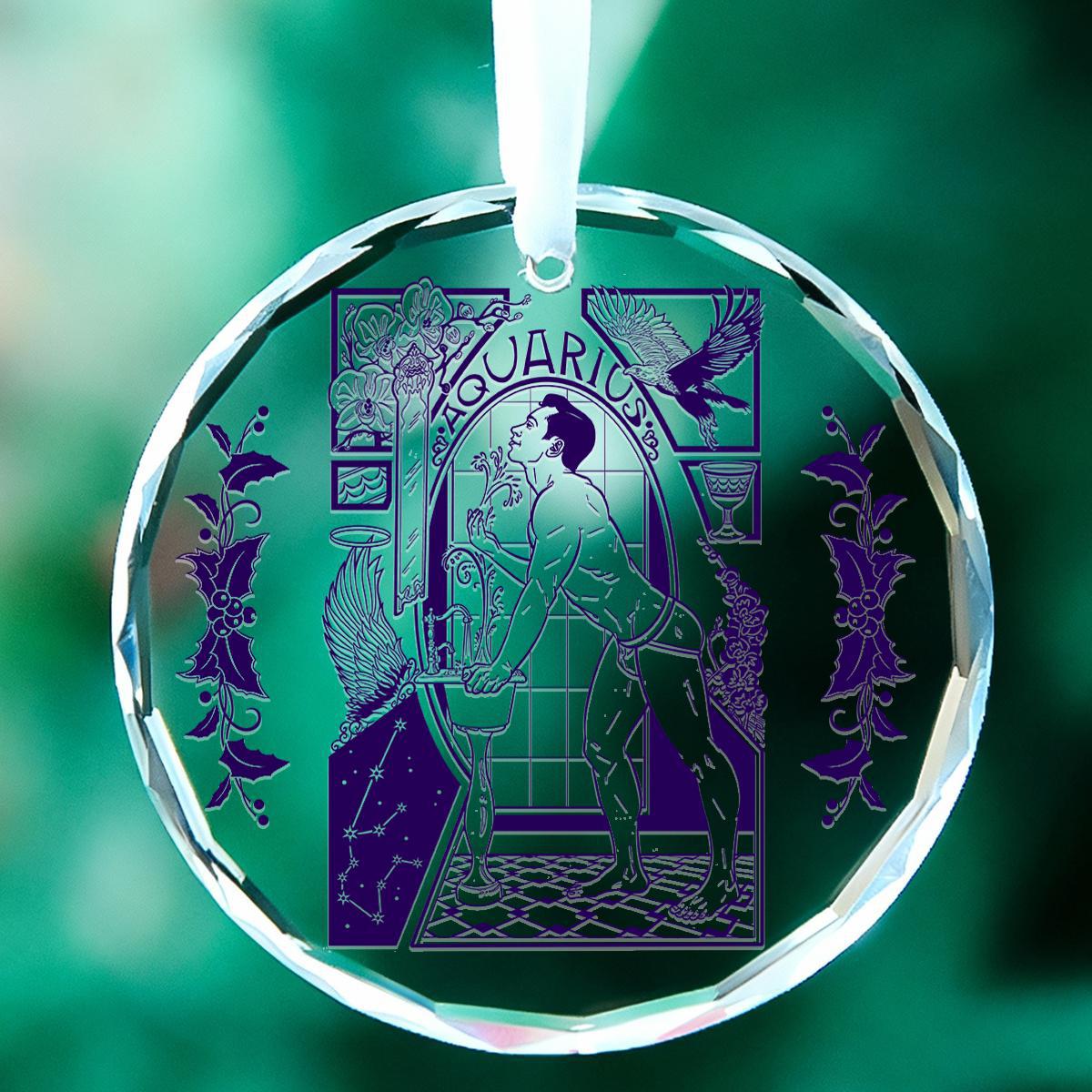The Zodiac Collection 3" Glass Holiday Ornament