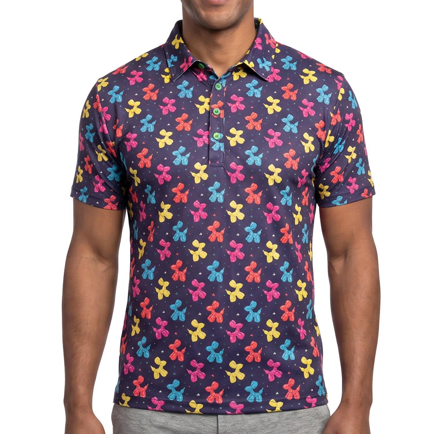 Disco Dogs Short Sleeve Polo Shirt