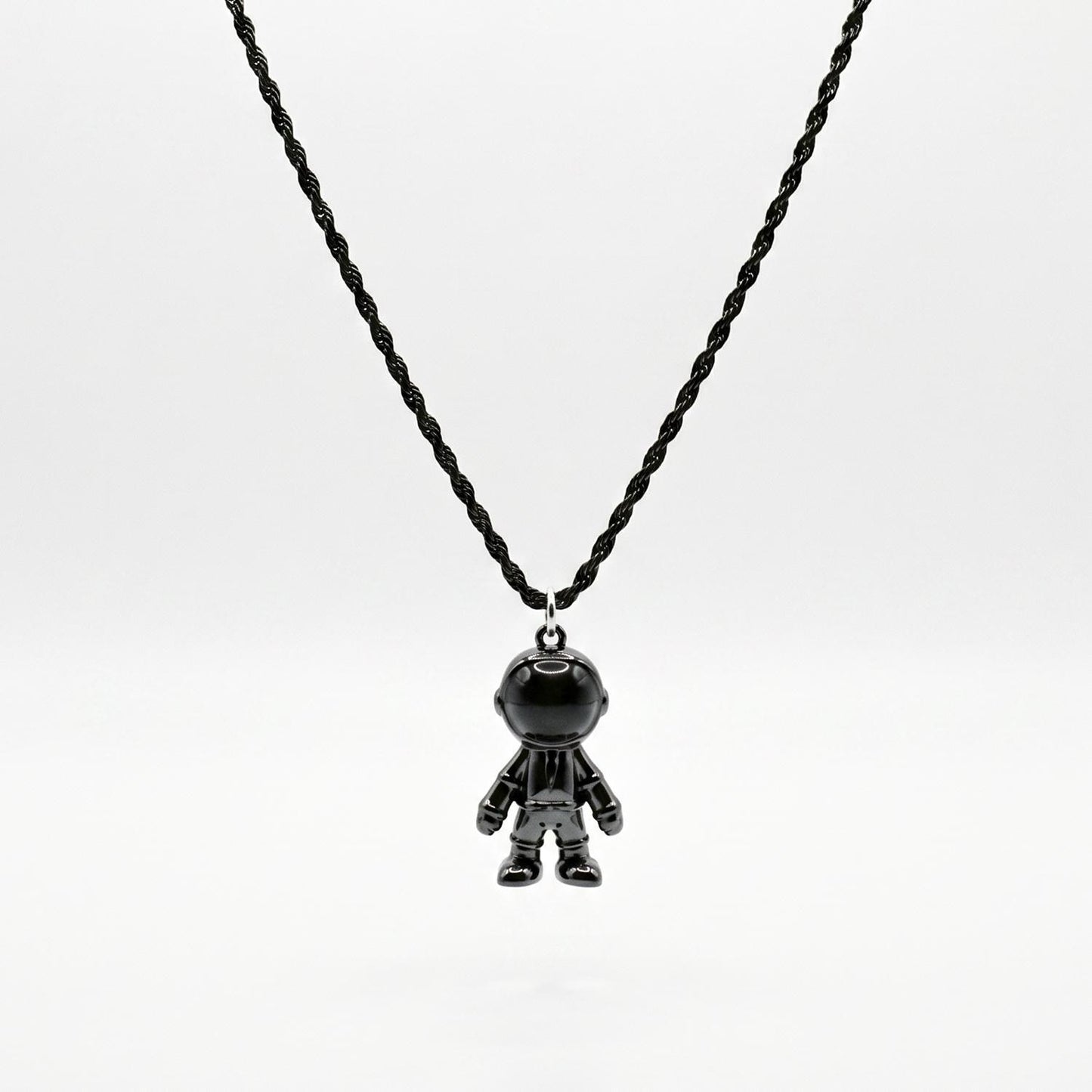 Metallic Spaceman Pendant Necklace
