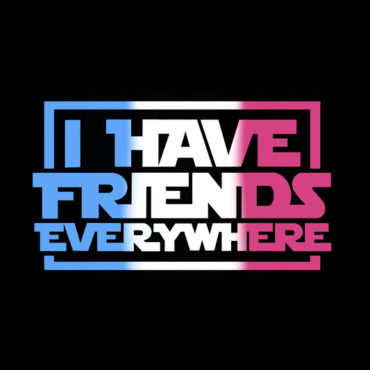 I Have Friends Everywhere Trans Pride Heather Black T-Shirt