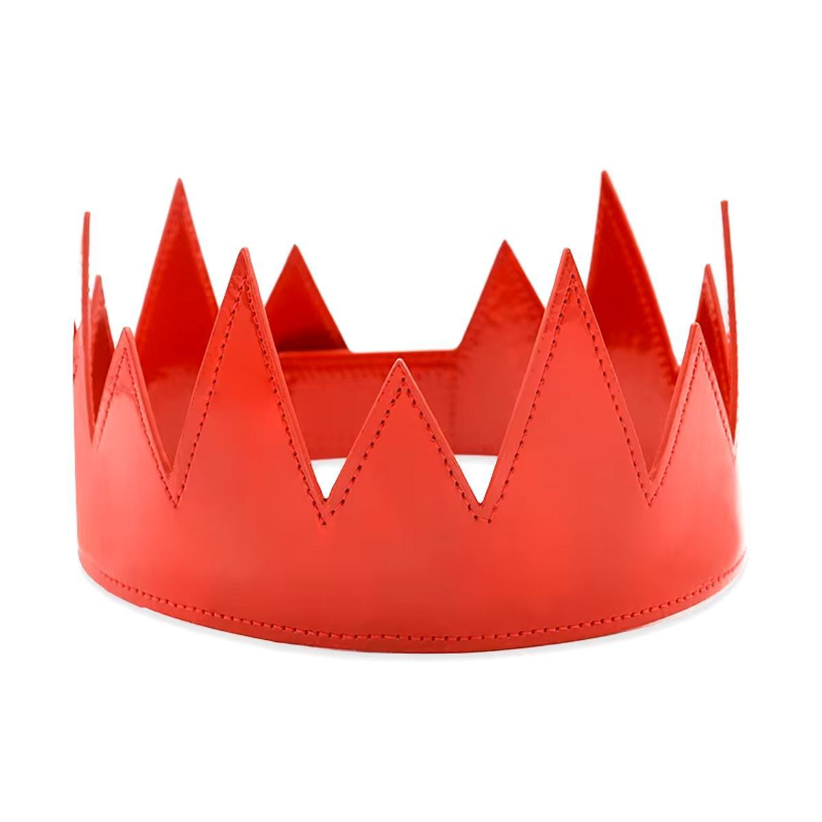 Red Metallic Crown Hat