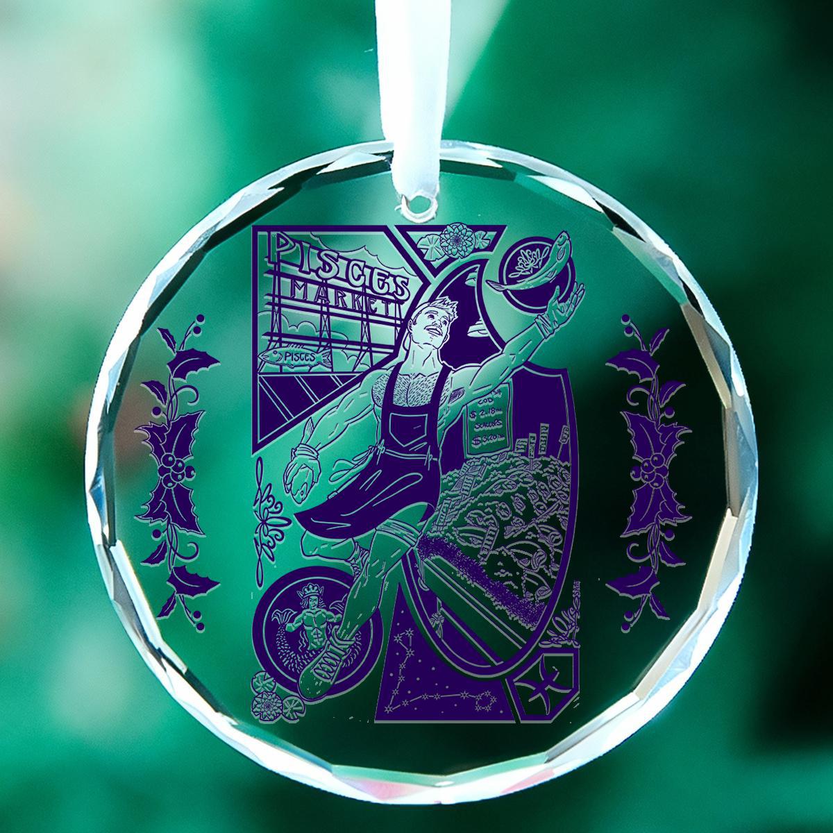 The Zodiac Collection 3" Glass Holiday Ornament