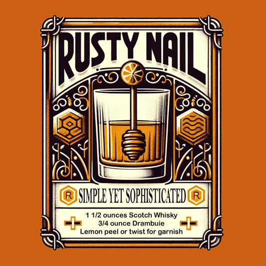 Rusty Nail Cocktail Orange T-Shirt