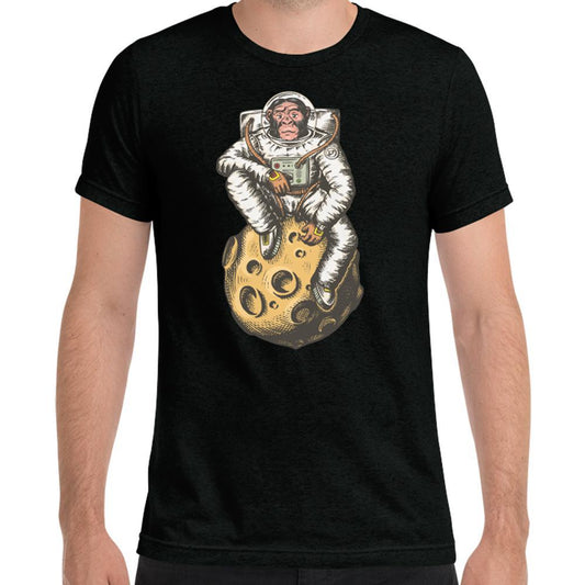 Space Monkey Black Triblend T-Shirt