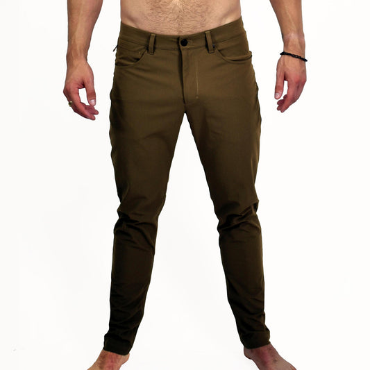 Khaki Light Weight 5-Pocket Tech Pants