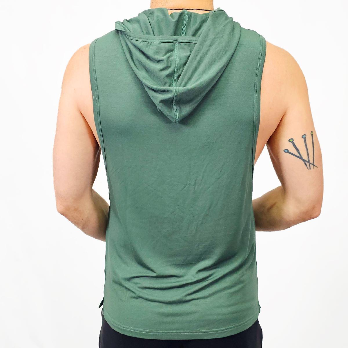 Forest Green Modal Muscle Tank Hoodie