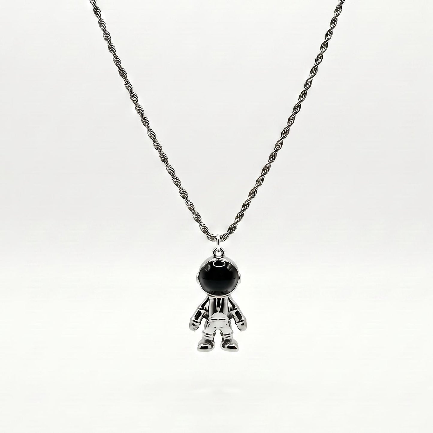Metallic Spaceman Pendant Necklace