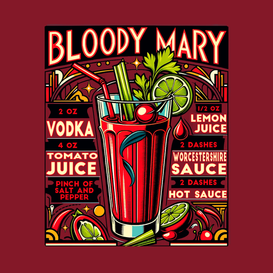 Bloody Mary Cocktail Maroon T-Shirt