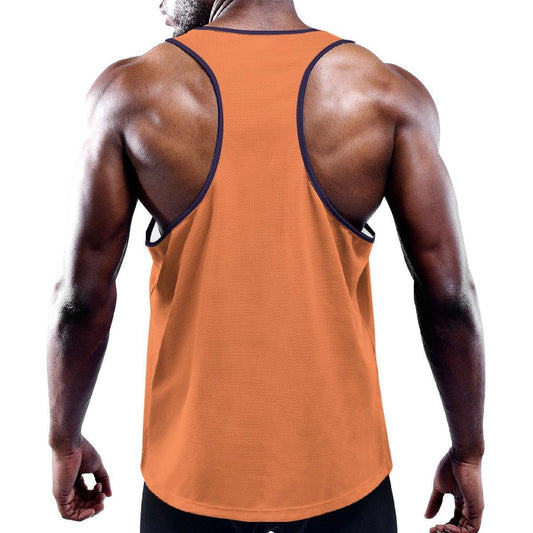 Orange Solid Color Y-Back Tank