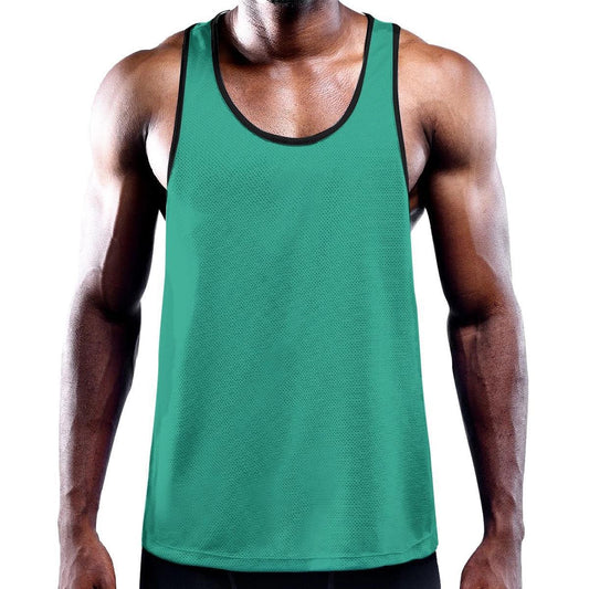 Mint Green Solid Color Y-Back Tank from Assassin Menswear