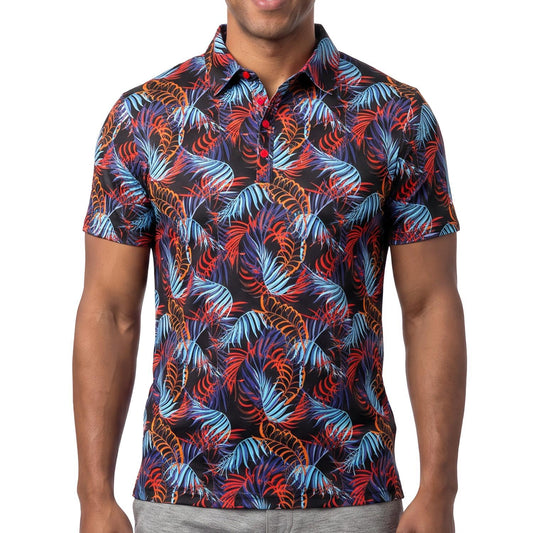Neon Ferns Short Sleeve Polo Shirt